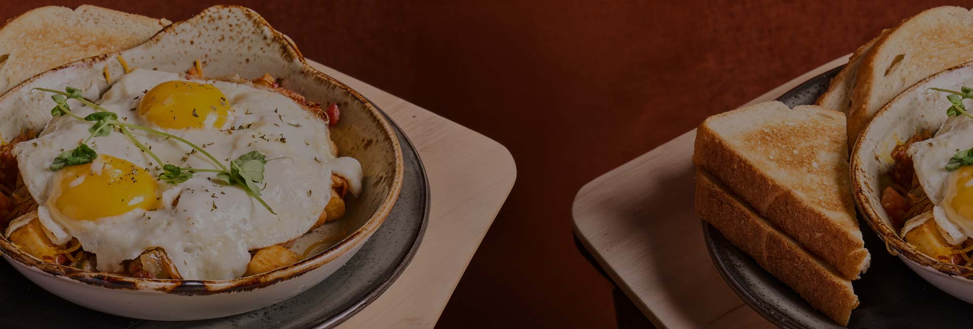 ERA Cafe eggs sunnside up breakfast skillet ERA Cafe eggs sunnside up breakfast skillet